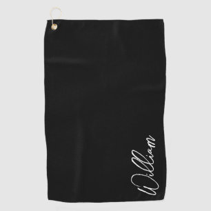 Modern Script Personalized Name Golf Towel