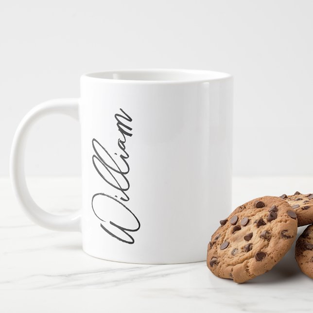 Modern Script Personalized Name Large Coffee Mug (Creator Uploaded)