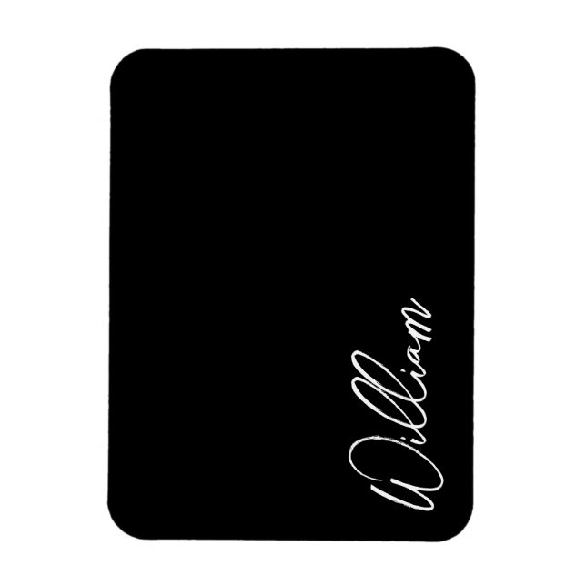 Modern Script Personalized Name Magnet (Vertical)