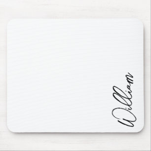 Modern Script Personalized Name Mouse Pad