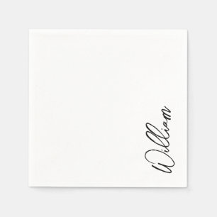 Modern Script Personalized Name Napkin