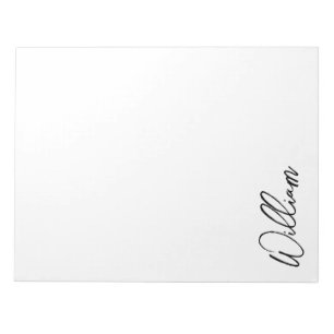 Modern Script Personalized Name Notepad