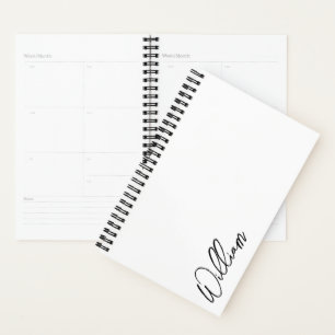 Modern Script Personalized Name Planner