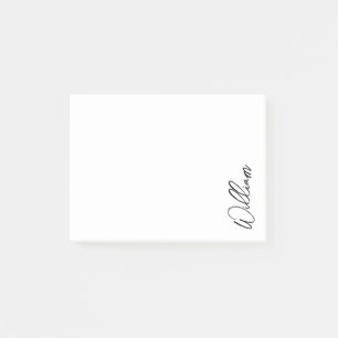 Modern Script Personalized Name Post-it Notes