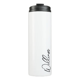 Modern Script Personalized Name Thermal Tumbler