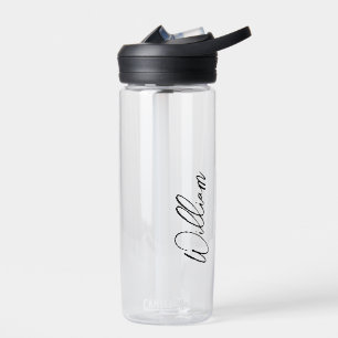 Modern Script Personalized Name Water Bottle
