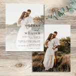 Modern Script Photo Budget Wedding Invitation<br><div class="desc">Modern Script Photo Budget Wedding Invitation Flyer</div>
