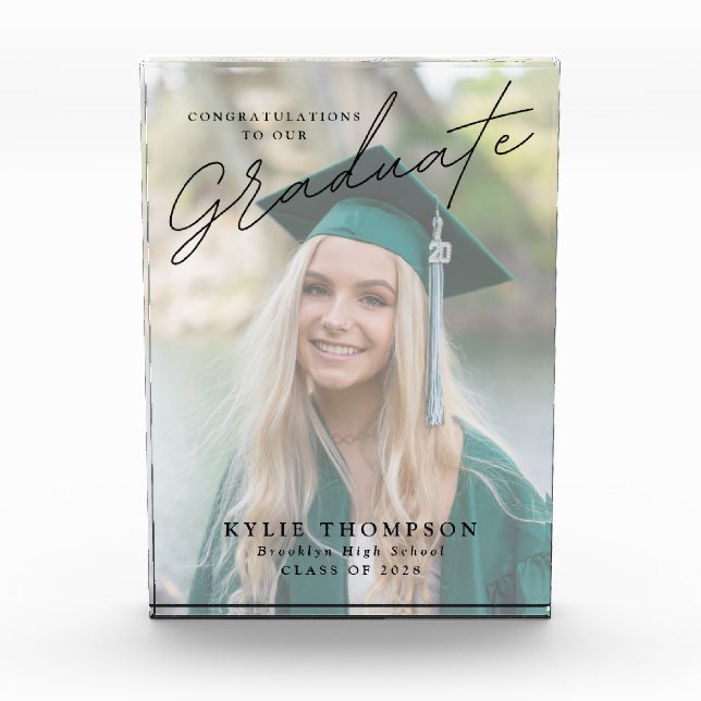Modern Script Photo Graduation Gift  (Front)