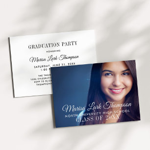 Modern Script Photo Graduation Party 2026 Invitation