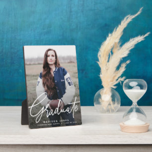 Modern Script Photo Graduation Plaque