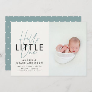 Modern script photo hello little one