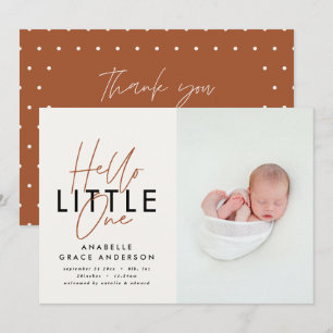 Modern script photo hello little one