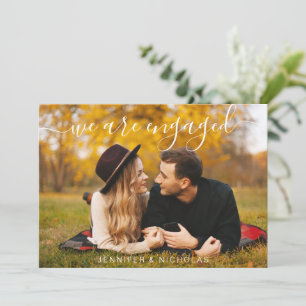 Modern Script Photo Wedding  Save The Date