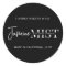 Modern Script Professional Black White Candle