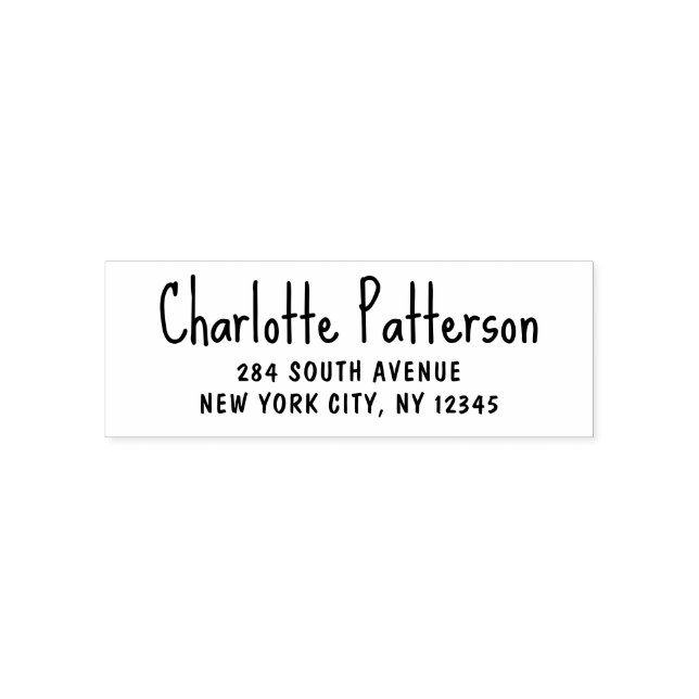 Modern Script Professional Personal Return Address Self-inking Stamp (Design)