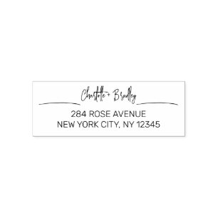 Modern Script Professional Personal Return Address Self-inking Stamp