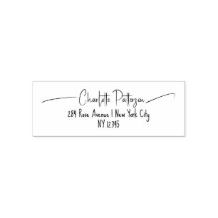 Modern Script Professional Personal Return Address Self-inking Stamp