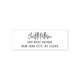 Modern Script Professional Personal Return Address Self-inking Stamp