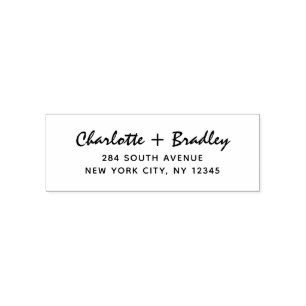 Modern Script Professional Personal Return Address Self-inking Stamp