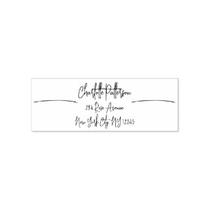 Modern Script Professional Personal Return Address Self-inking Stamp