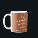 modern script pumpkin spice rust terracotta coffee mug<br><div class="desc">modern script pumpkin spice rust terracotta autumn fall</div>