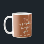 modern script pumpkin spice rust terracotta coffee mug<br><div class="desc">modern script pumpkin spice rust terracotta autumn fall</div>