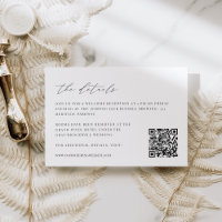 Modern Script QR Code Wedding Details