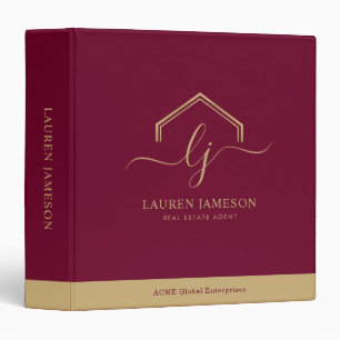 Modern Script Real Estate Promotional Realtor Logo Binder