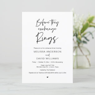 Modern Script, Rehearsal Dinner and Party Invitati Invitation