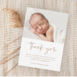 Modern Script Religious Baptism & Christening Thank You Card<br><div class="desc">This modern photo baby baptism thank you card features hand lettered calligraphy script thank you art that is moveable and that you can easily change the colour of,  a horizontal photo and editable text. Click the edit button to customize this design.</div>