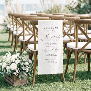 Modern Script Reserved Seat In Loving Memory Banner