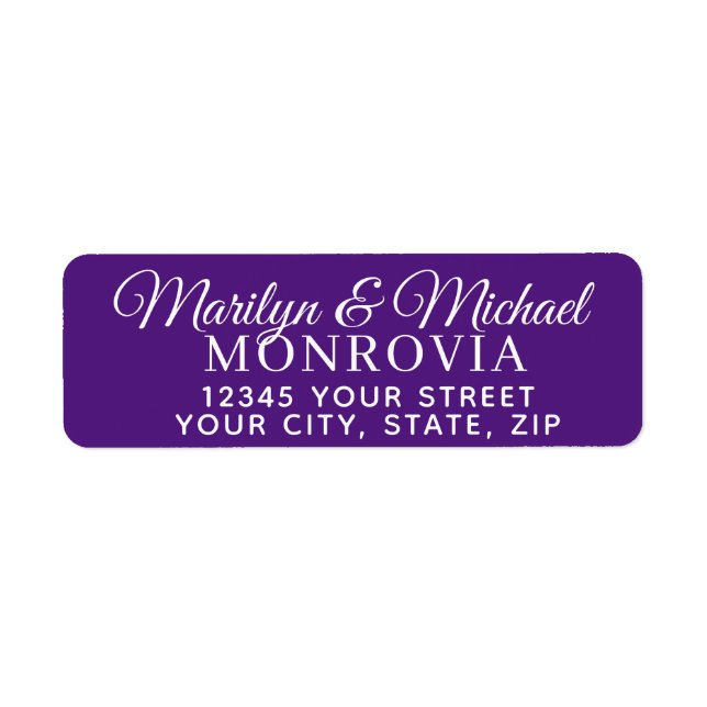 Modern Script Return Address Label (Front)