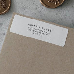 Modern Script Return Address Label<br><div class="desc">These modern script return address labels are perfect for a minimalist wedding. The simple black and white design features unique industrial lettering typography with modern boho style. Customizable in any colour. Keep the design minimal and elegant, as is, or personalize it by adding your own graphics and artwork. These labels...</div>