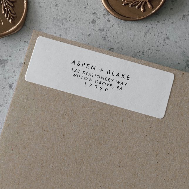 Modern Script Return Address Label (Creator Uploaded)