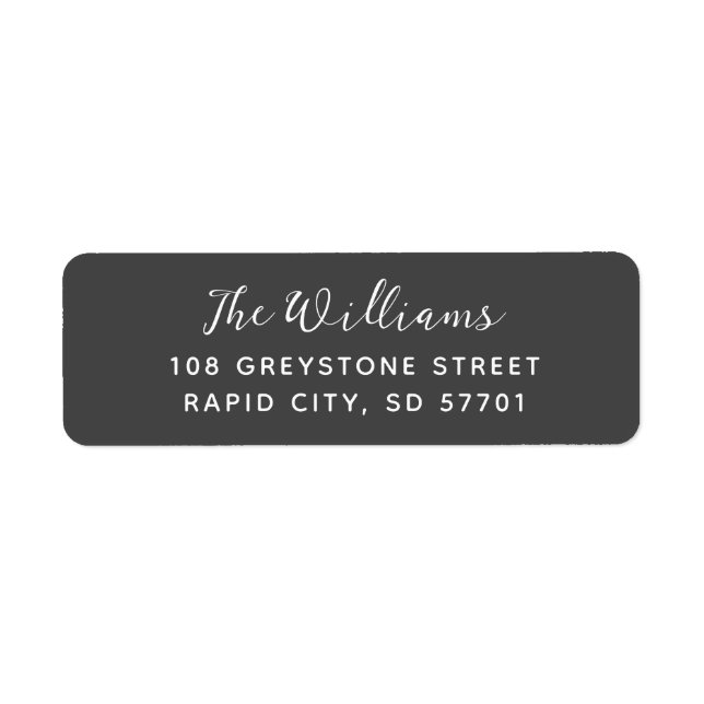 Modern Script Return Address Labels (Front)