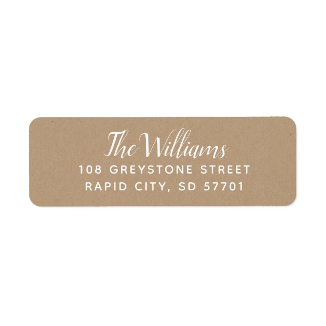 Modern Script Return Address Labels (Front)