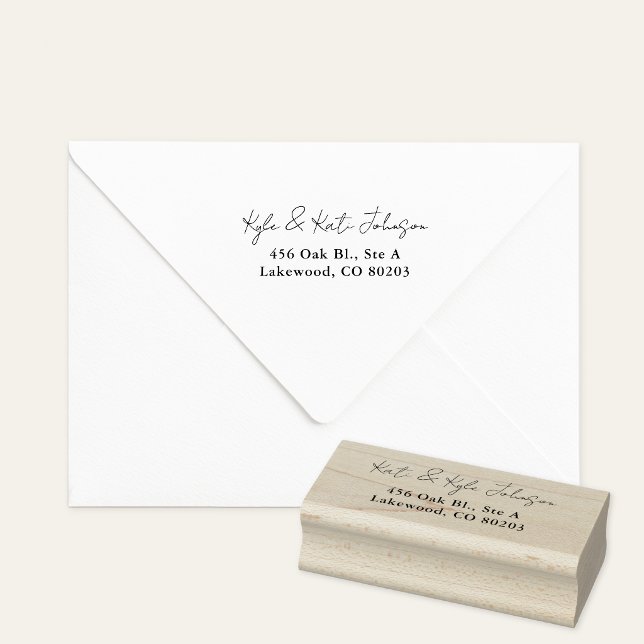 Modern Script Return Address Rubber Stamp (Creator Uploaded)