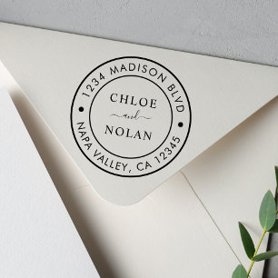 Modern Script Return Address Rubber Stamp