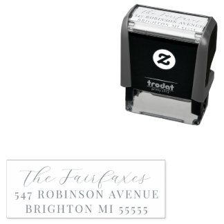 Modern Script Return Address Self-inking Stamp