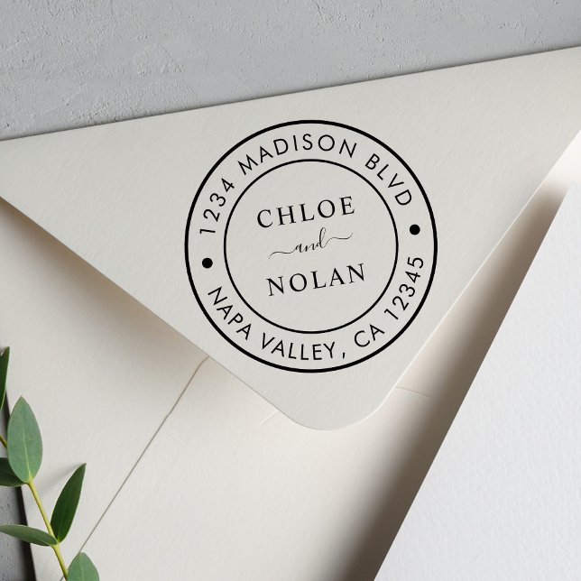 Modern Script Return Address Self-inking Stamp (Creator Uploaded)