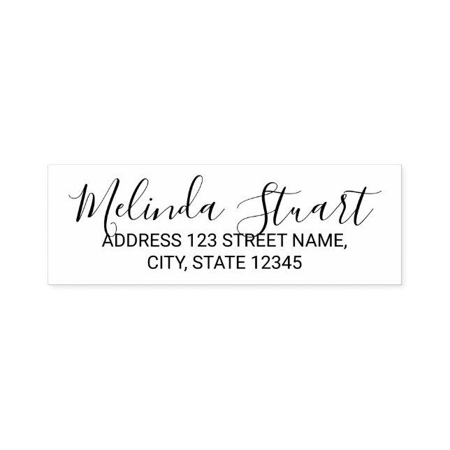 Modern Script Return Address Self-inking Stamp (Design)