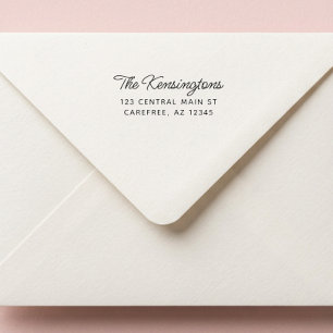 Modern Script Return Home Address Self-inking Stamp