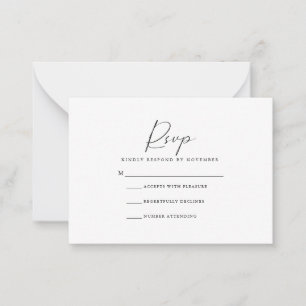 Modern Script RSVP Card