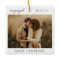 Modern Script Rustic Engagement Photo Keepsake 