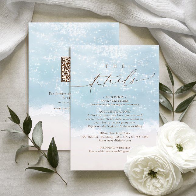 Modern Script Sand Hearts Beach Wedding Details Enclosure Card (Modern Script Sand Hearts Beach Wedding Details Enclosure Card)