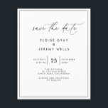 Modern Script Save the Date<br><div class="desc">This card features a handwritten font and modern minimalist design. Easily change the colours and edit *most* wording to meet the needs of your occasion. This invite is perfect for your contemporary,  industrial,  or bohemian wedding celebration.</div>