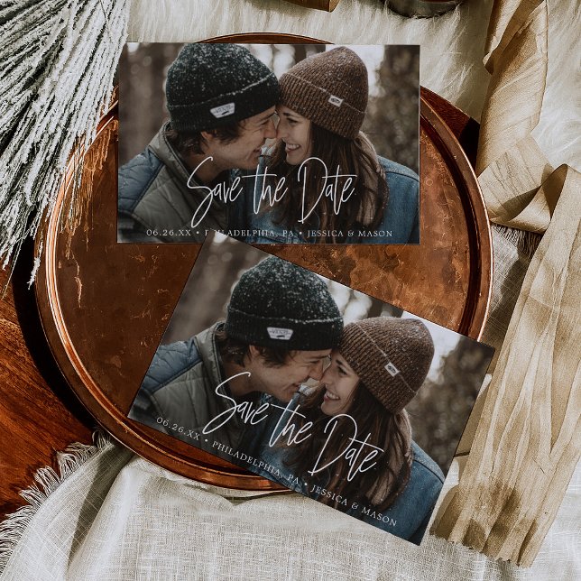Modern Script Save the Date Card - Save The Dates (Creator Uploaded)