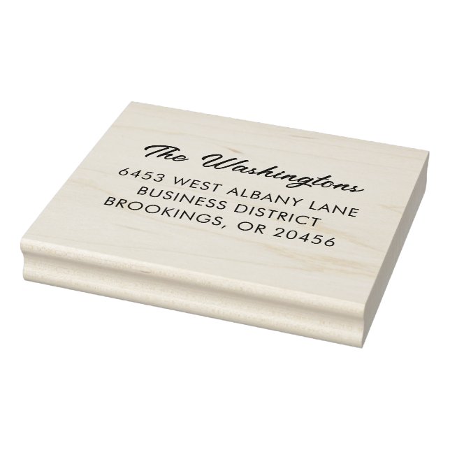 Modern Script Simple Business Name Rubber Stamp (Stamp)