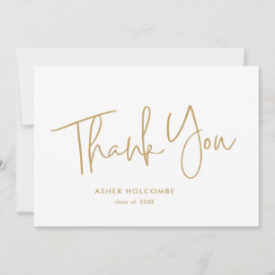 Modern Script Simple Graduation Thank You Card