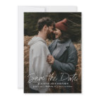 Modern Script Simple Wedding Photo